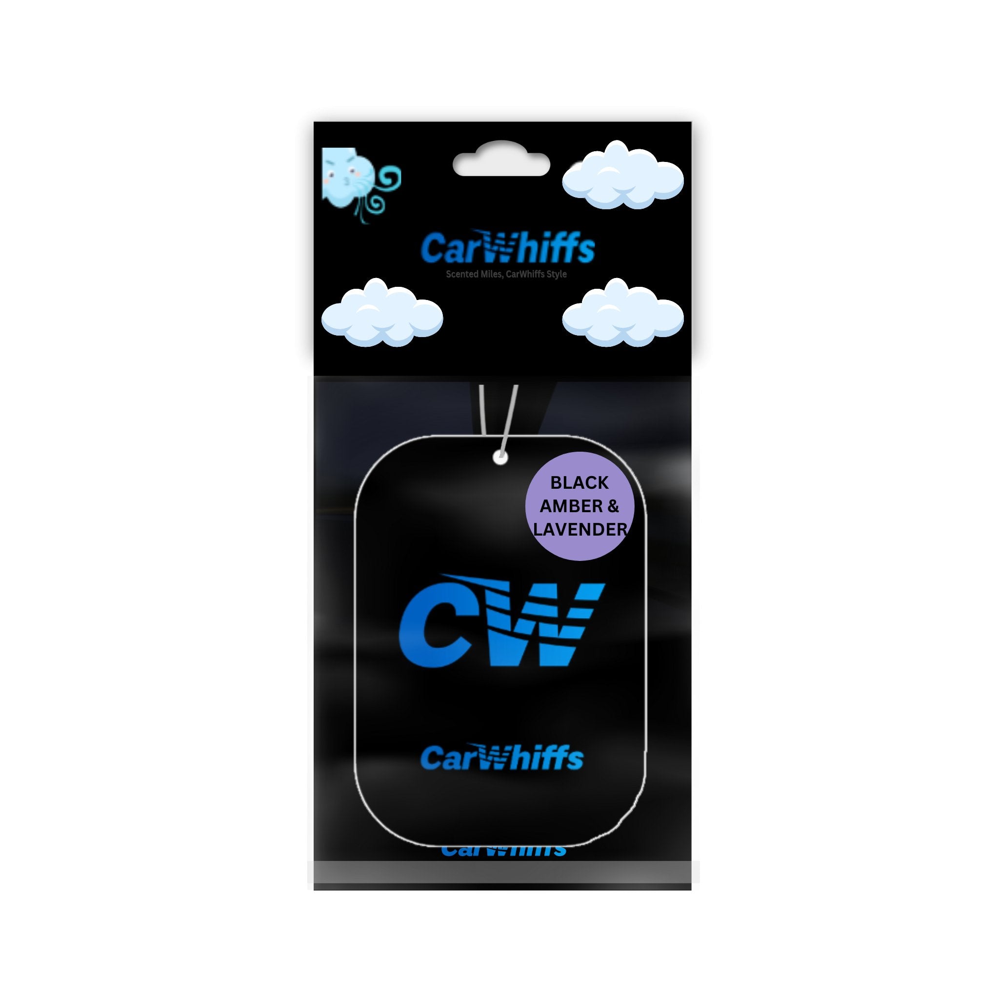 Black Amber & Lavender Car Air Freshener - CarWhiffs